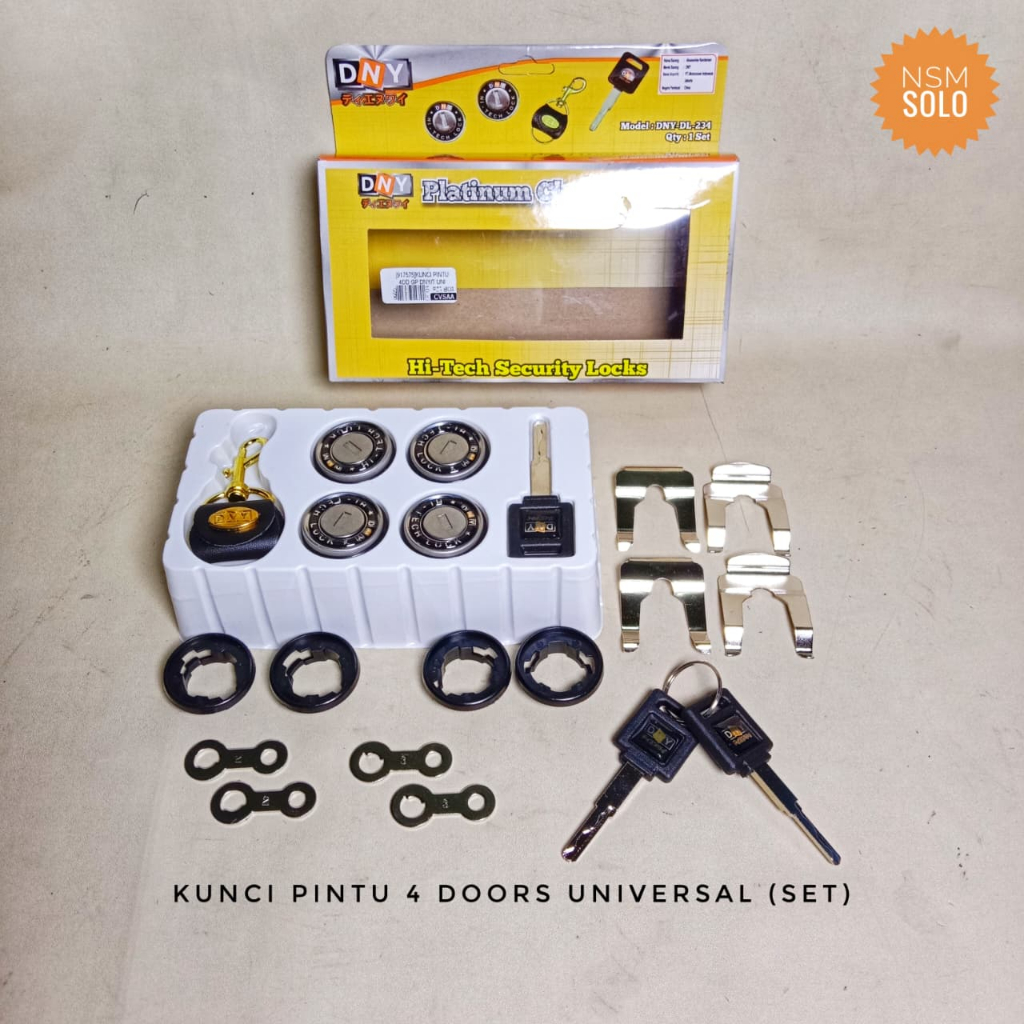 Kunci Pintu Door Key Mobil 4 Pintu Set Universal Semua Mobil