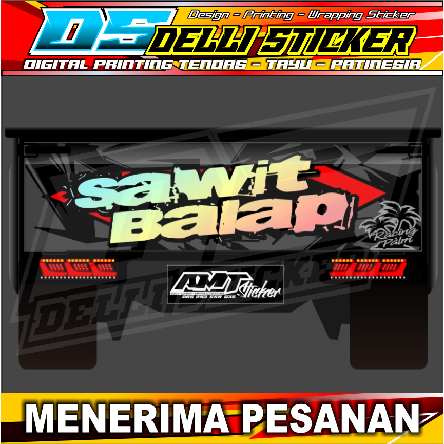 Stiker Holocut Bak Belakang Pick Up L300 - Free Laminasi Maxdecal - Bisa Custom Nama