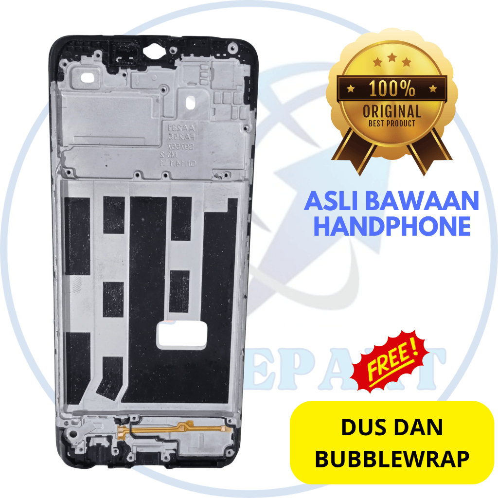 Frame/ tatakan lcd hp Oppo a15s - asli original copotan cabutan bawaan