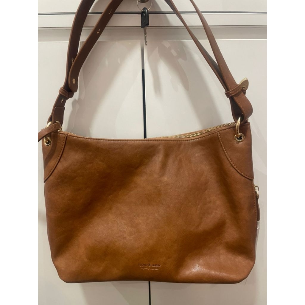 Tucano classic shoulder bag light brown