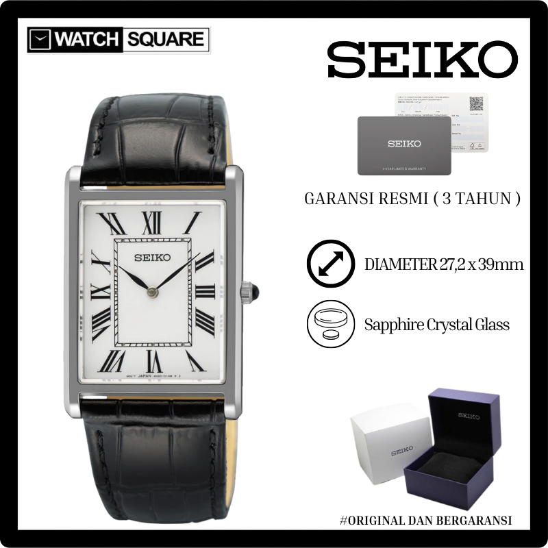 Jam tangan pria SEIKO Classic Tank SWR103P1