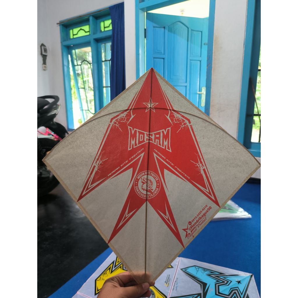 layangan kertas tisu Sukhoi std ukuran 56×48,5