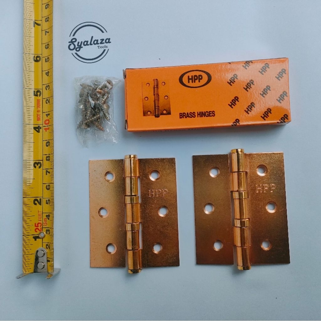 Engsel jendela 3 inc engsel pintu 4 inch engsel tebal kuning hpp