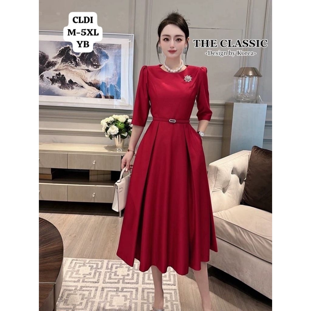 Dress The Classic Premium Import ORI Bangkok Dress Style Korea Premium Dress Kondangan Dress Pesta D