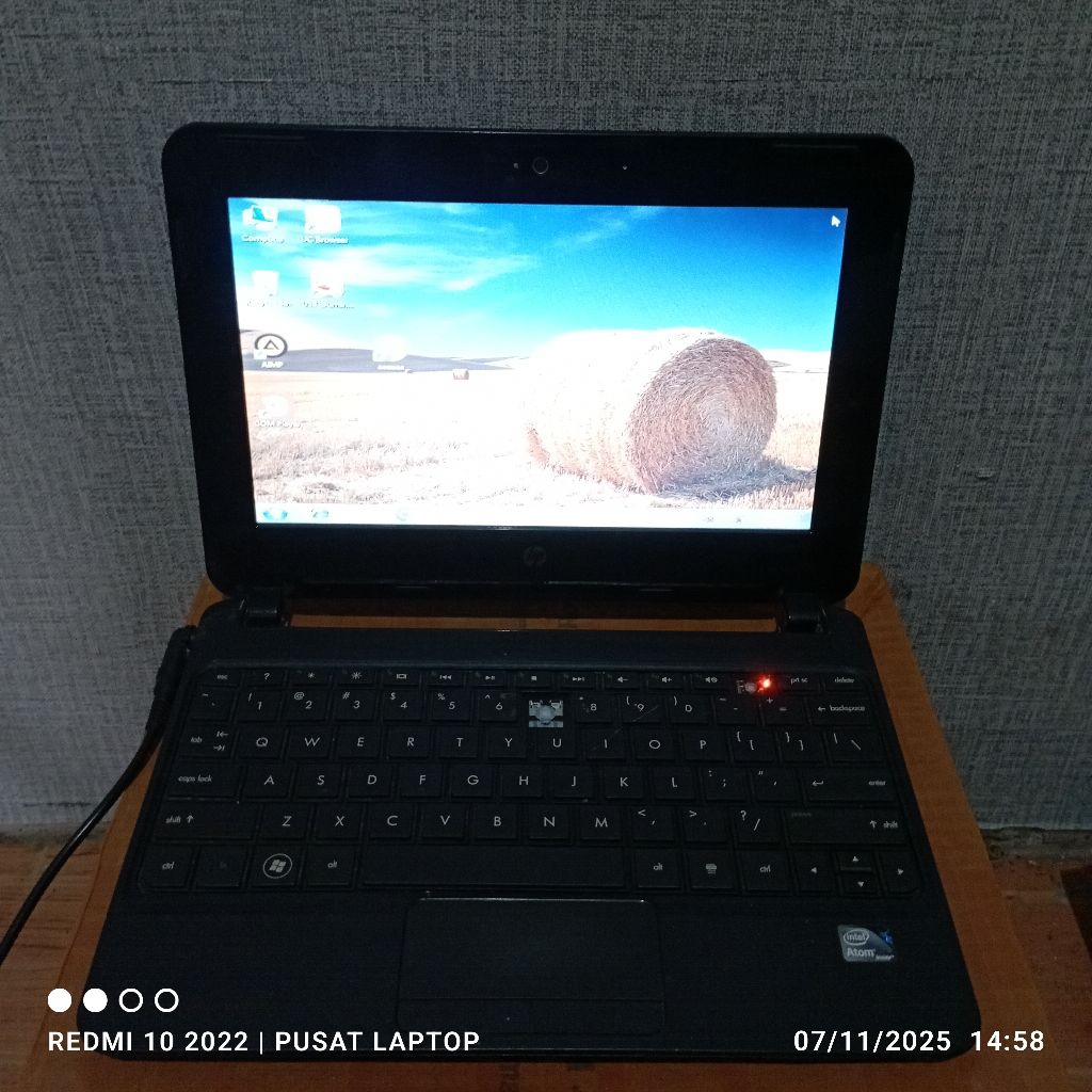 Notebook Hp mini windows 7 Intel Atom Ram1gb HDD320 Lcd10in Normal tested gak ada batre & carger