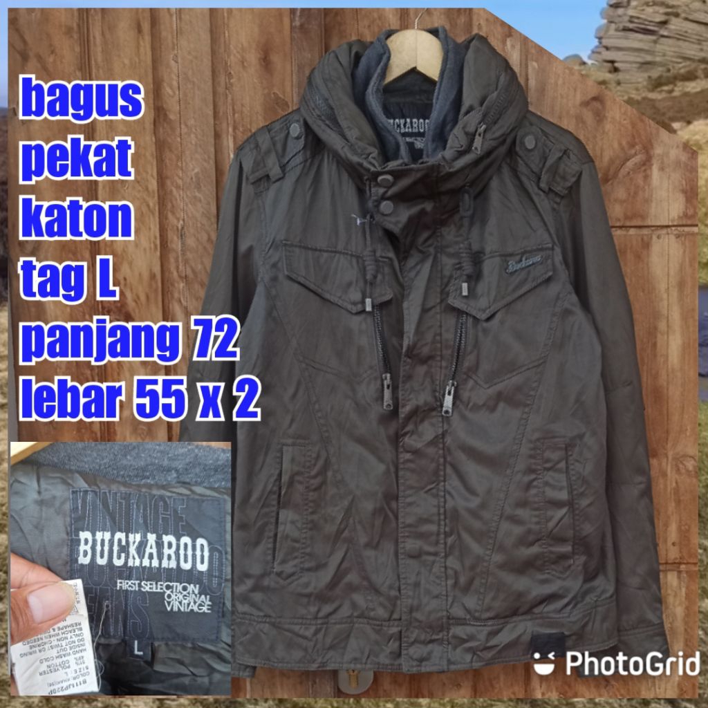 jaket work kerja casual parka army military green hijau m65 fashion buckaroo