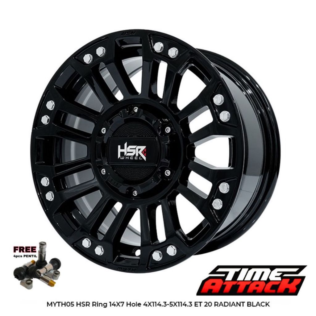 Velg Mobil Carry Futura Ring 14 HSR WHEEL Tipe MYTH05 Velg HSR R14