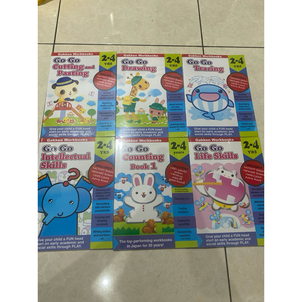 NEW - GAKKEN WORKBOOKS 2-4 tahun