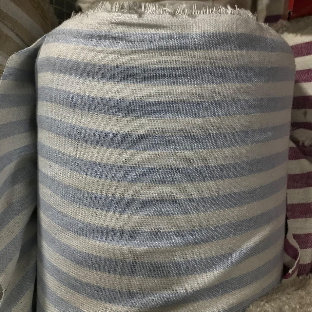 kain katun linen motif ~ kain katun linen salur ~ kain katun linen stripe ~ kain katun linen