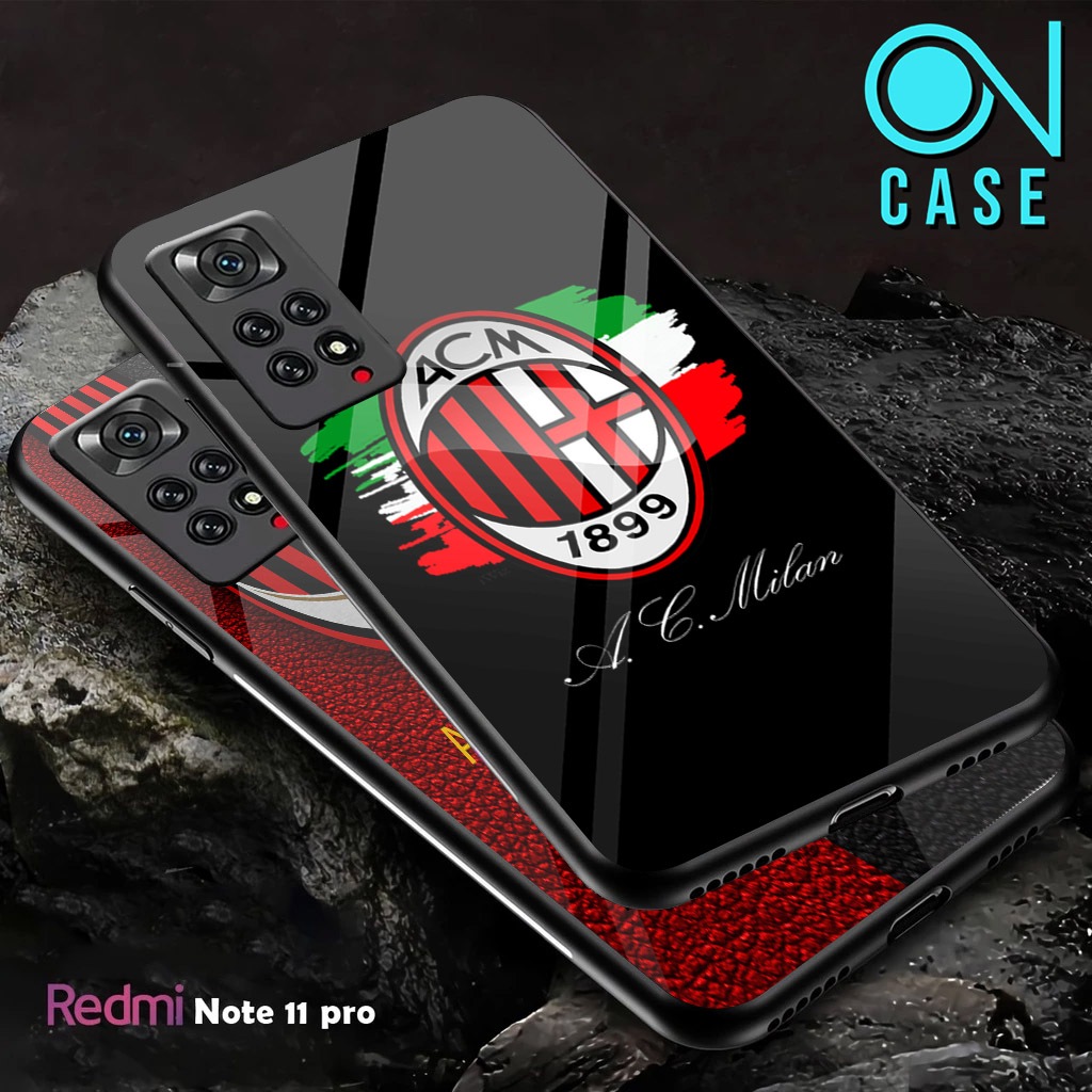 mister case - Case Xiaomi Redmi Note 11 Pro - Casing Xiaomi Redmi Note 11 Pro - ( Club bola Acmilan 