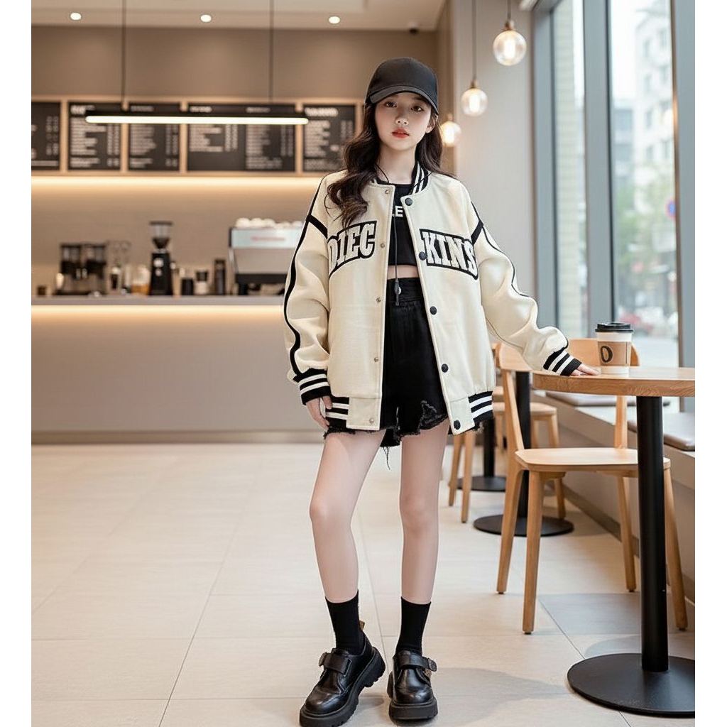 JACKET BASEBALL ANAK PEREMPUAN