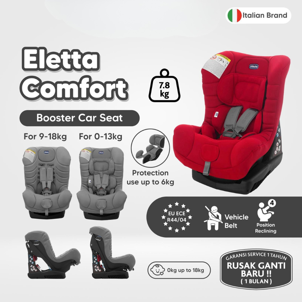Baby Car Seat CHICCO Eletta Comfort Booster Car Seat Tempat Duduk Kursi Bayi Anak di Mobil