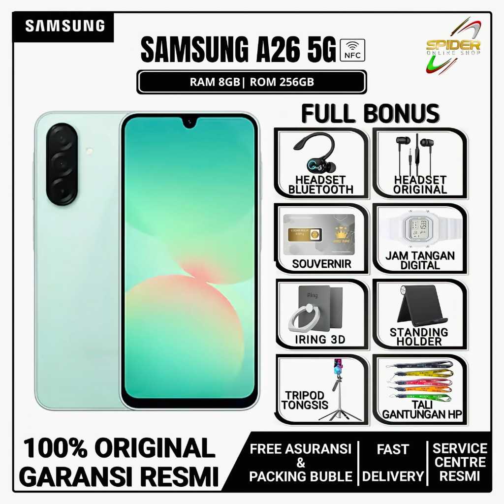 HP SAMSUNG GALAXY A26 5G NFC RAM 8/256GB GARANSI RESMI INDONESIA