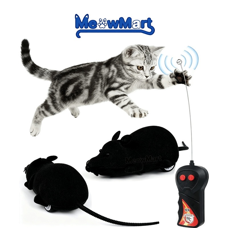MeowMart Mainan Tikus Listrik Remote Control Mainan  Tikus Tikusan Mini Dengan Remot