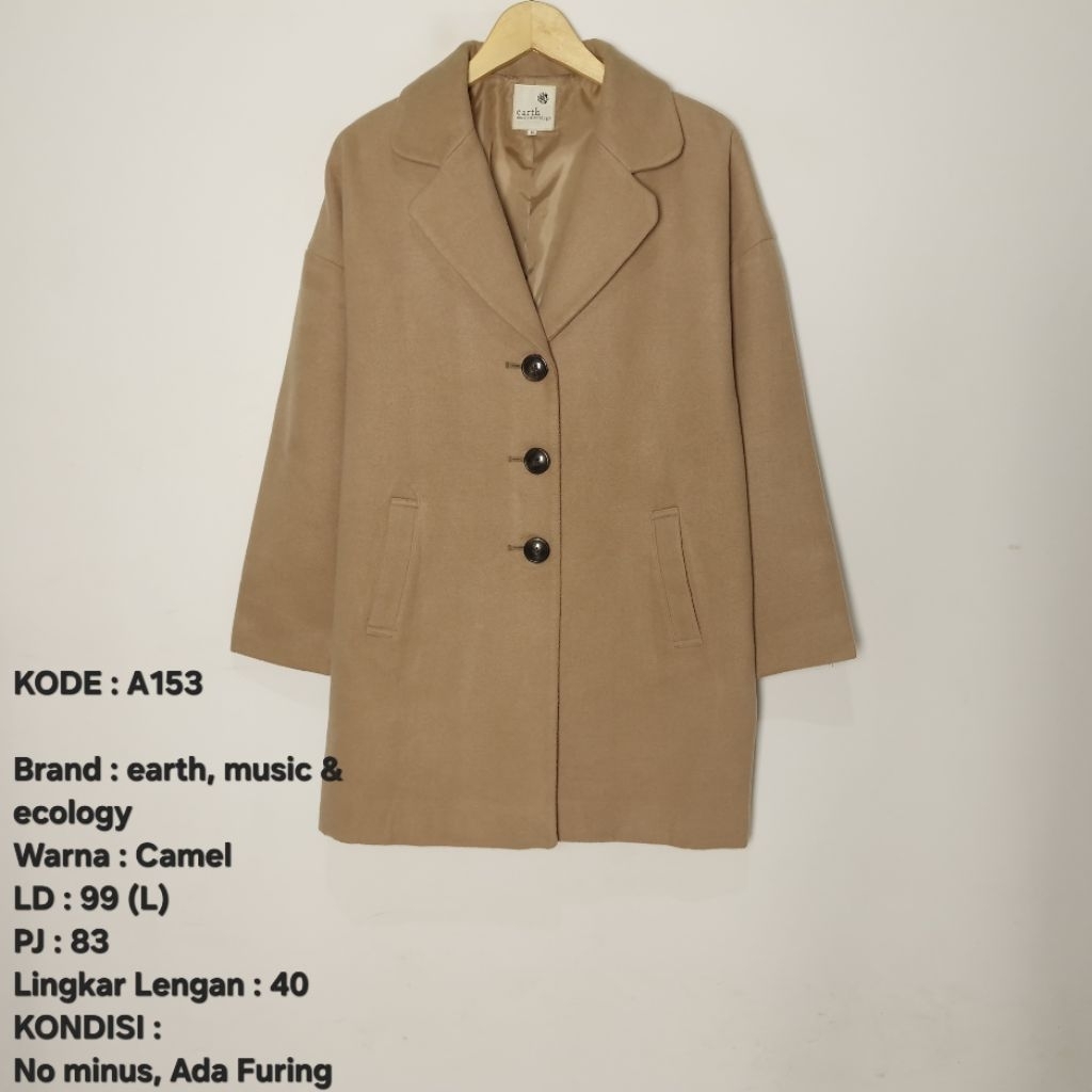 Coat, Long Coat, Blazer, Outer Musim Dingin Preloved 43