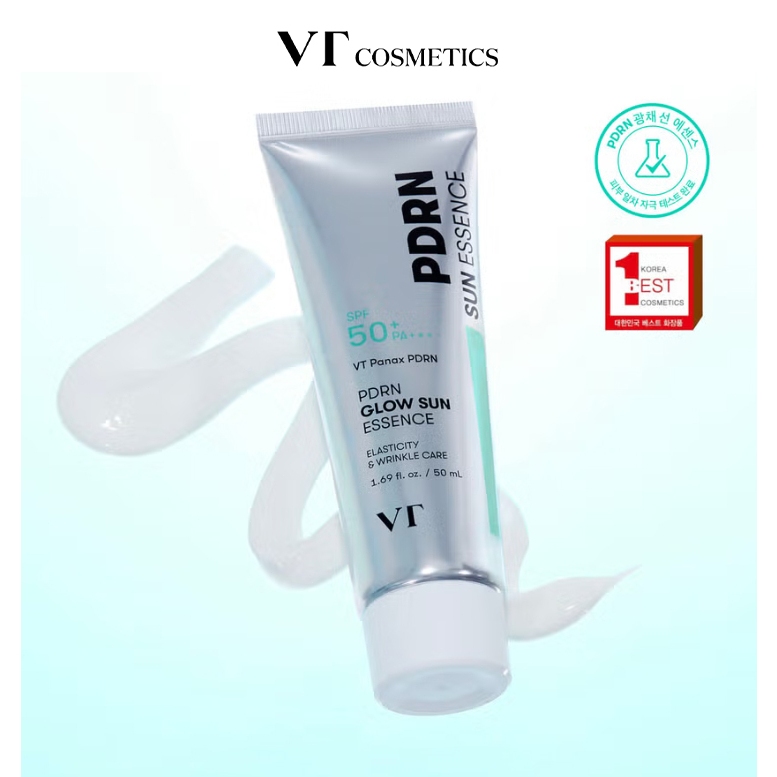 VT PDRN Glow Sun Essence 50ml / VT Sun screen Vegan PDRN No White Cast