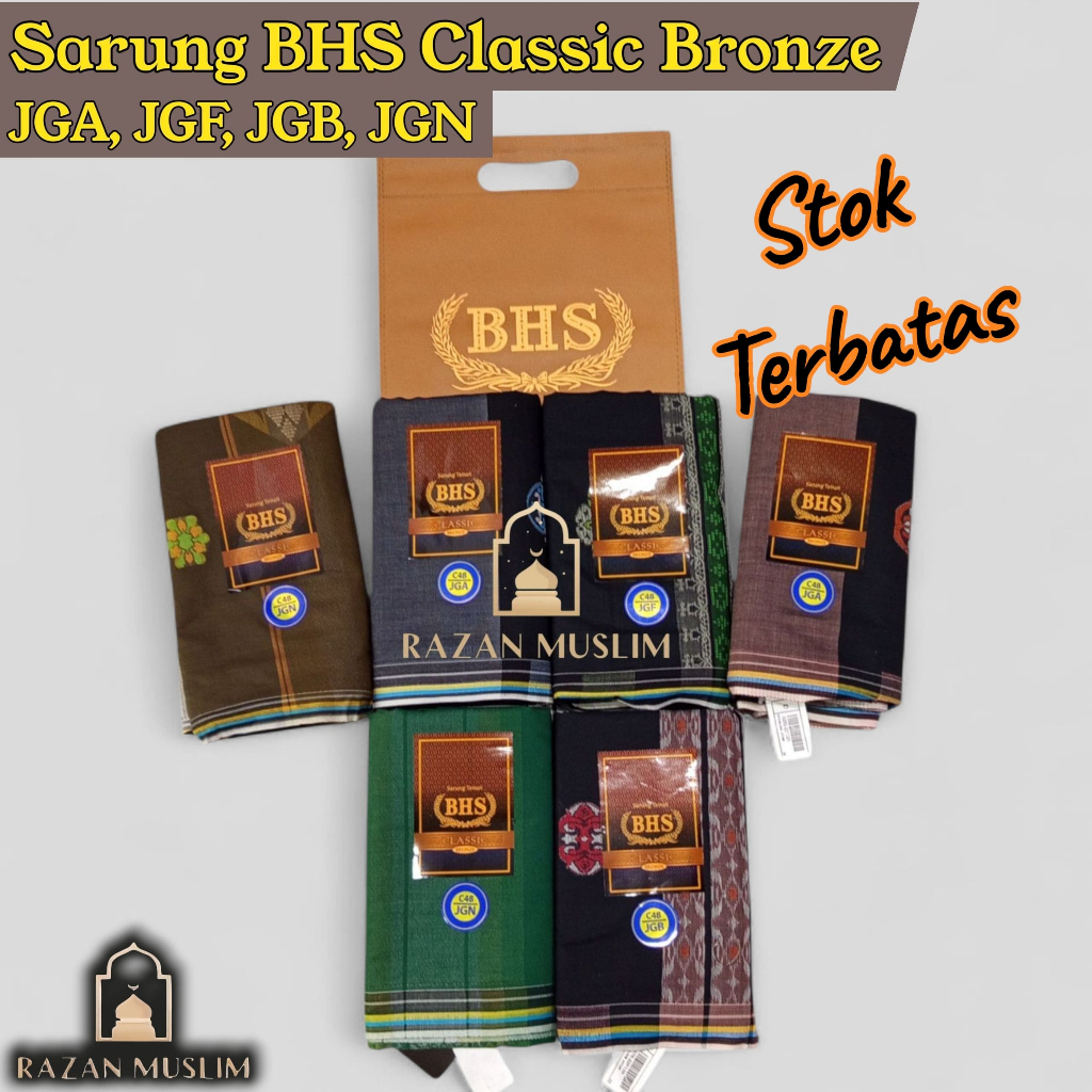 Sarung BHS Classic Bronze Motif 100% Original