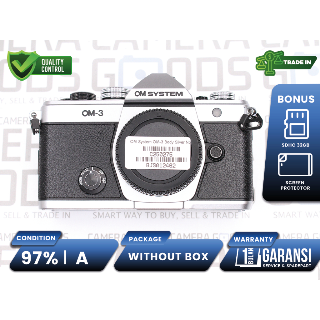 Kamera OM SYSTEM OM-3 Mirrorless Camera Second Bekas Grade A / Olympus OM3 - C250275