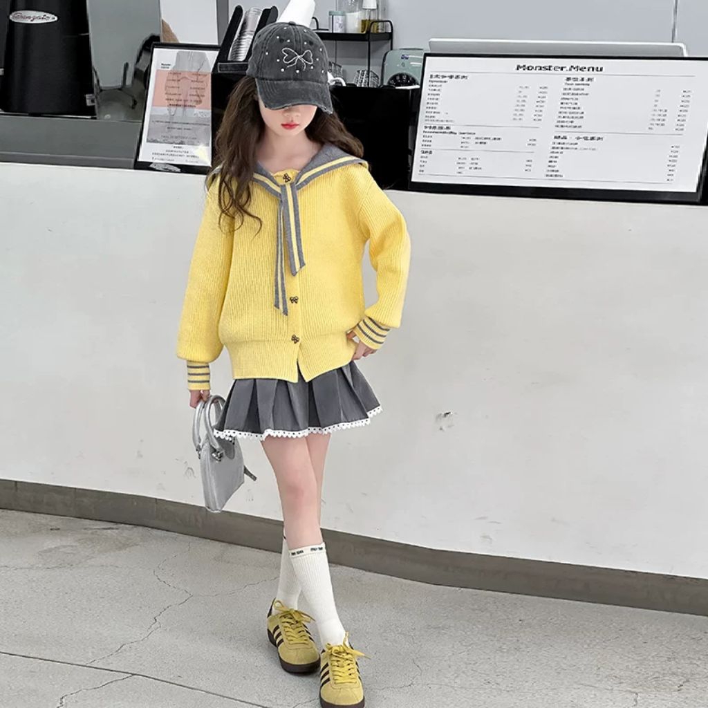 SETELAN ROK RAJUT ANAK PEREMPUAN IMPORT PREMKUM