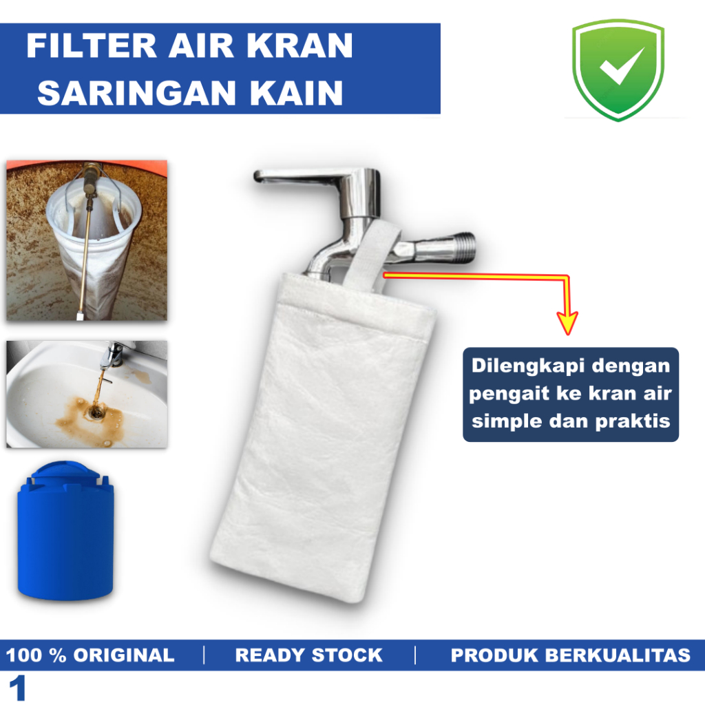 Filter Air Kran Kamar Mandi Bak Toren Saringan Bag Penjernih Air Keran Keruh Kotor Berbau Berkarat