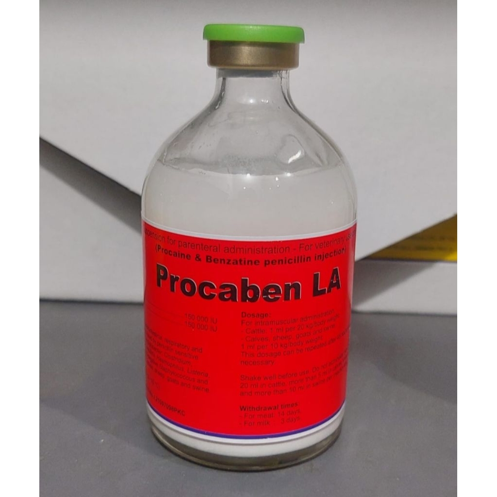 PROCABEN LA (Antibiotik Penisillin untuk pencernaan,pernafasan dan PMK pada ternak)