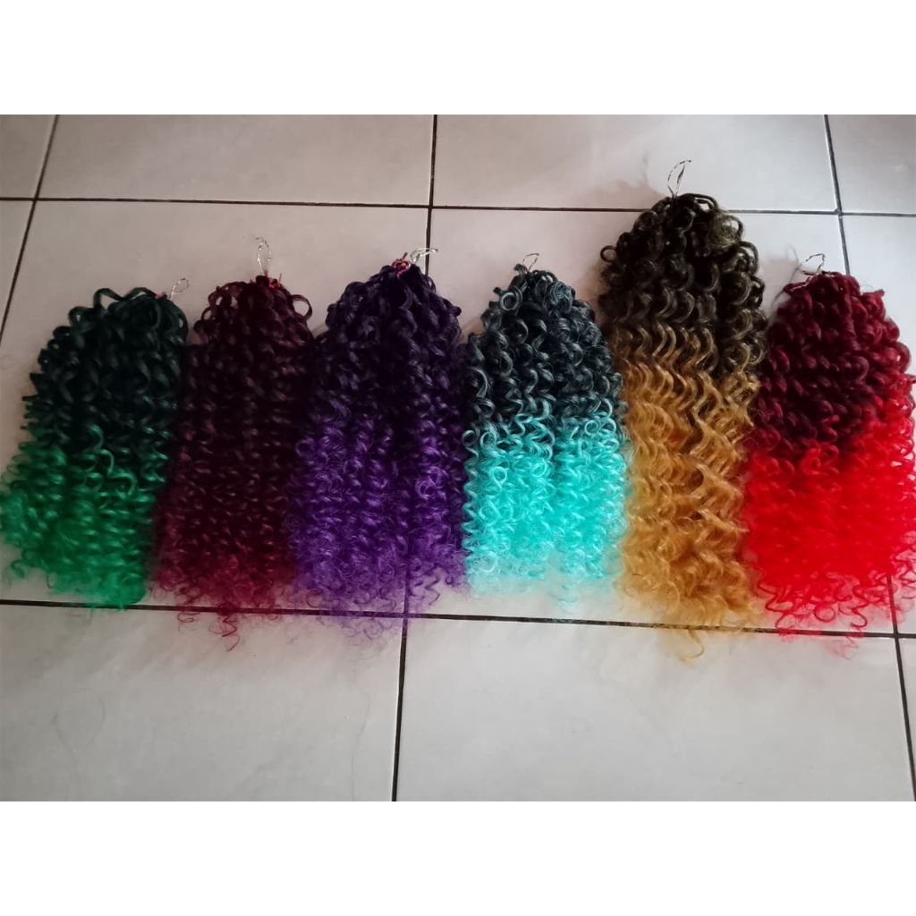 Rambut Sambung Sulam Curly Kecil, Ikal Gelombang. Isi Banyak.
