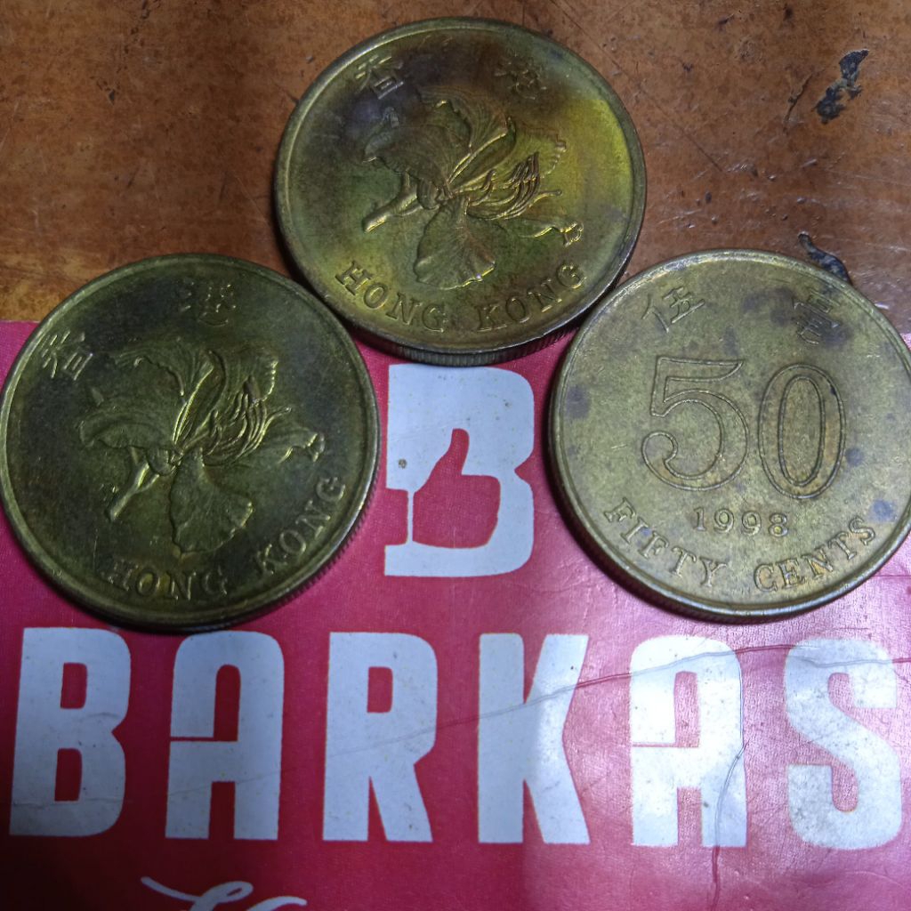 Koin hongkong 50cent tahun 1998