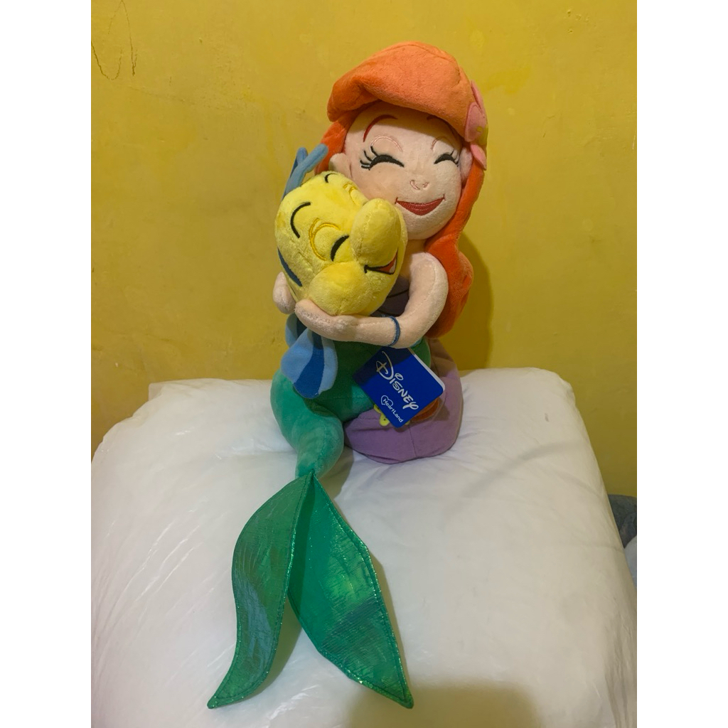 BONEKA ARIEL MERMAID FLOUNDER ORIGINAL DISNEY RARE