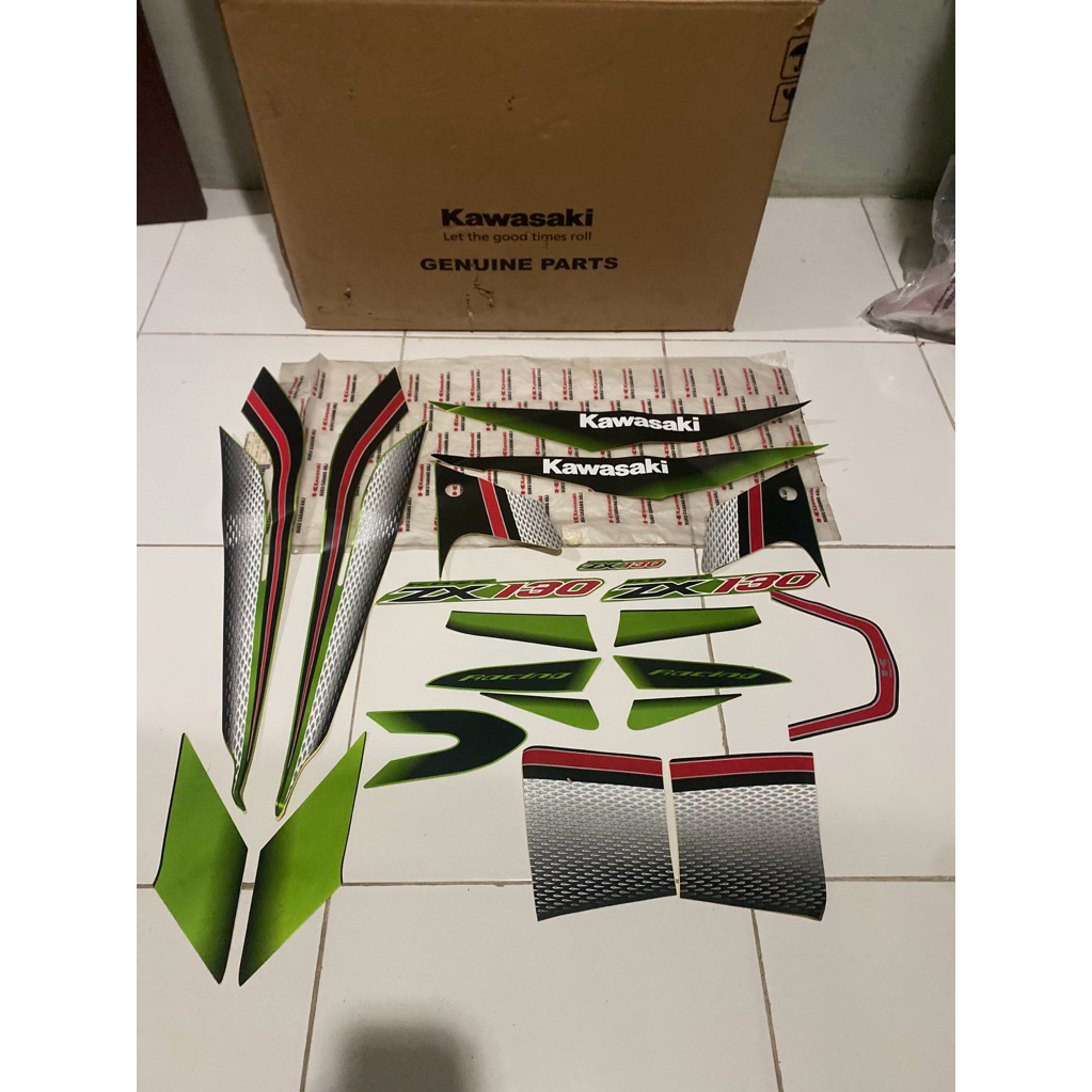 Striping/stiker kawasaki zx130 hijau vr 2006