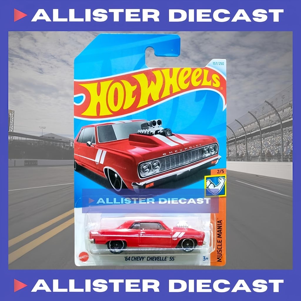 Hot Wheels 64 Chevy Chevelle SS Merah Hotwheels 64 Chevy Chevelle SS Red HW Muscle Mania