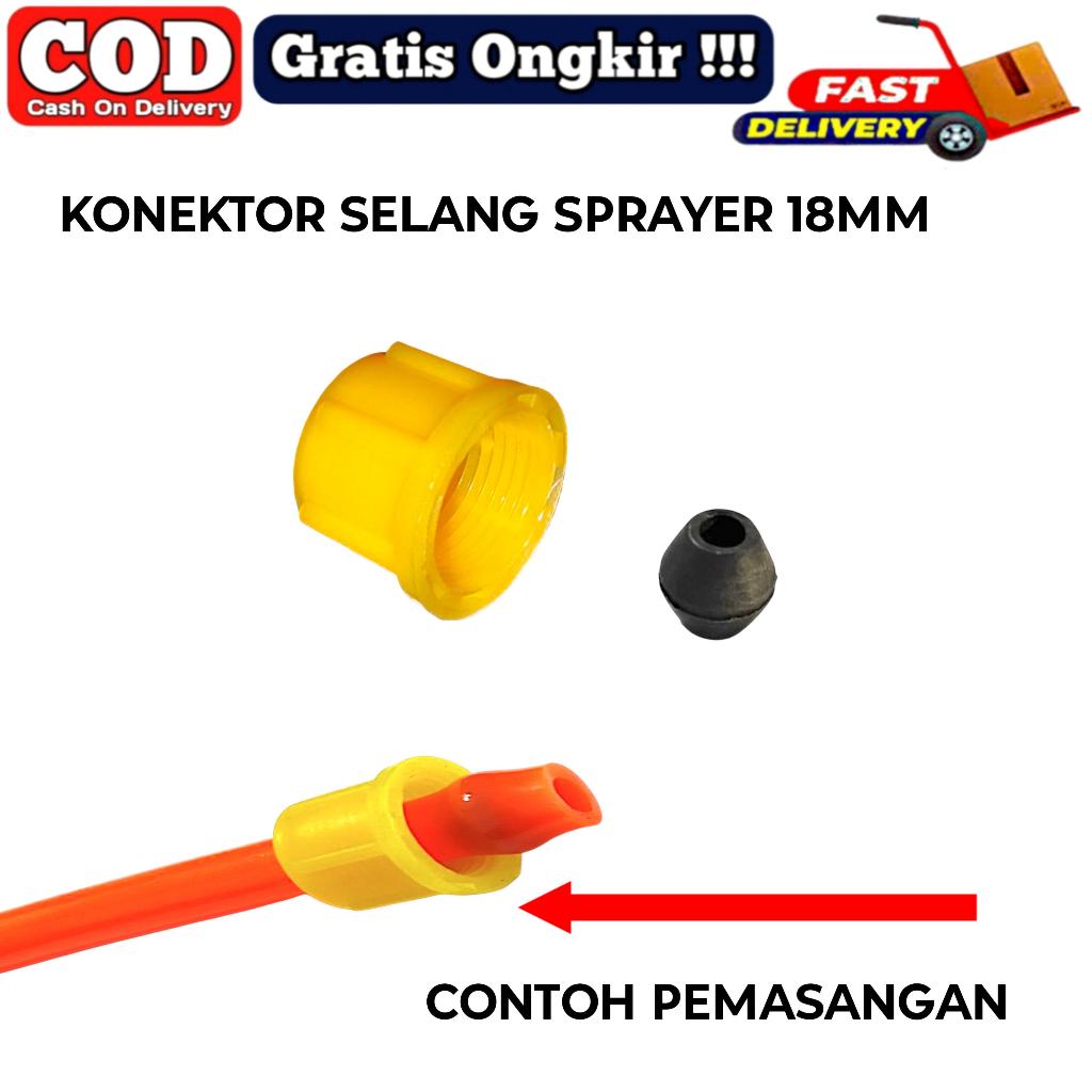 Konektor Selang Sprayer Elektrik Drat 18mm /Konektor selang +Bola