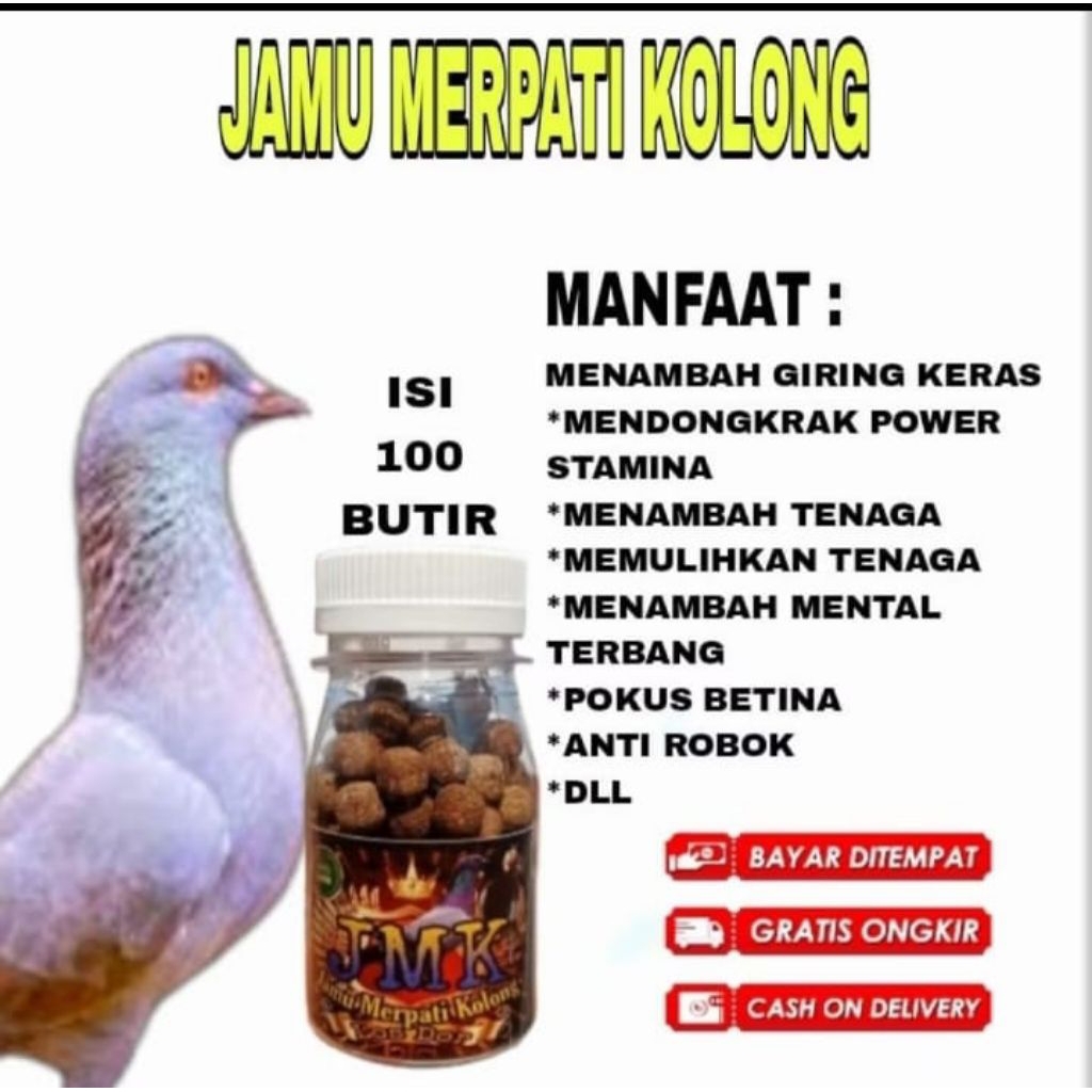 TERLARIS 50 BUTIR JAMU MERPATI JMK kolong los dor pool turun door super ngebom raja bukul power spri