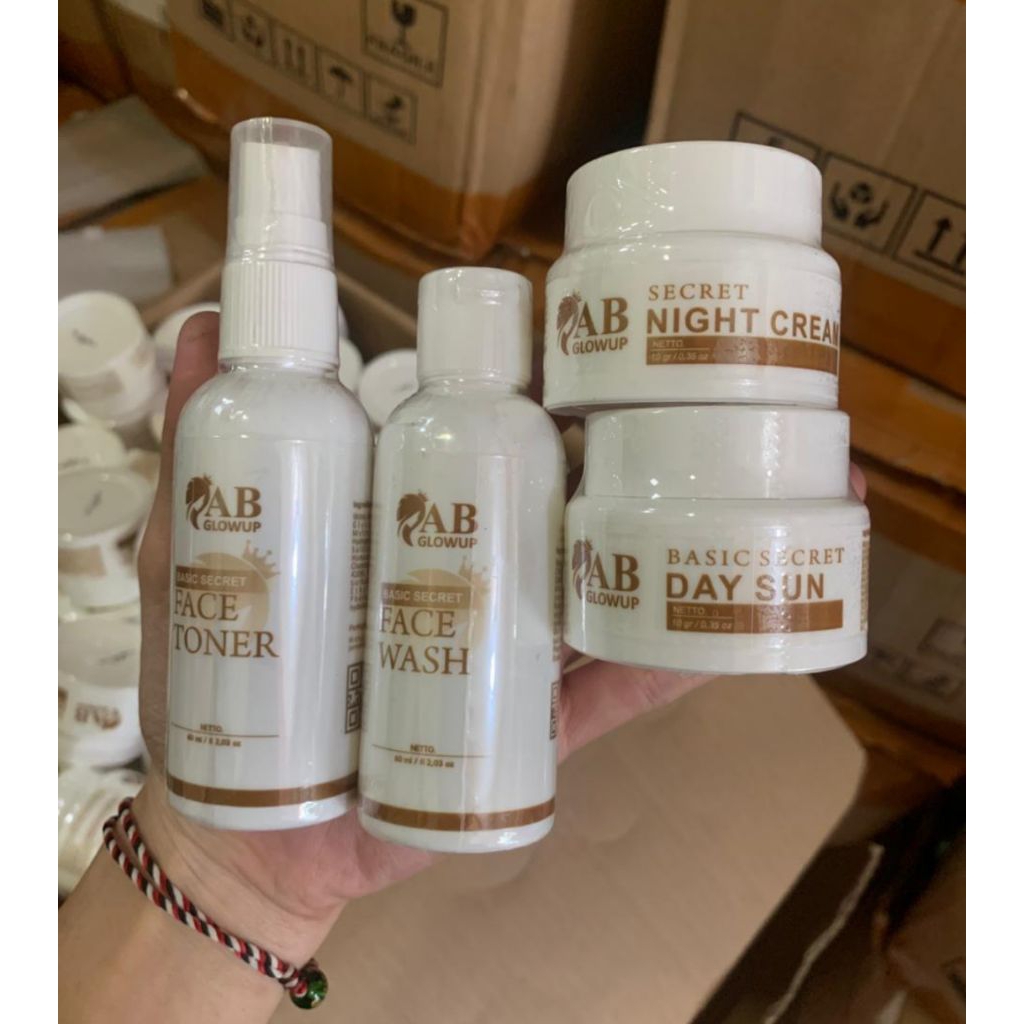 GLOW UP BY AB SKINCARE pouch terbaru GRATIS MASKER KOMEDO SISKA CHIC