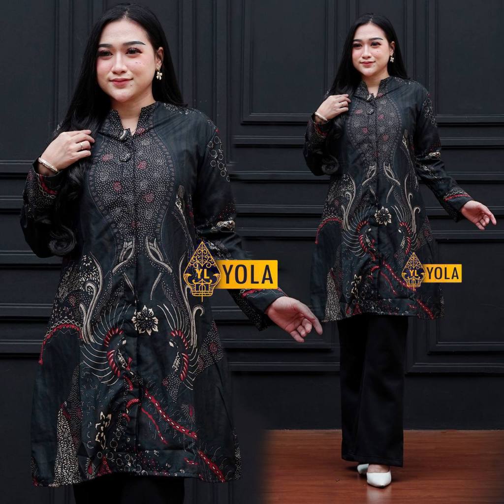 Tunik Batik Wanita Modern | Atasan Batik Wanita Baju Batik Wanita Terbaru Premium Dress Batik Wanita