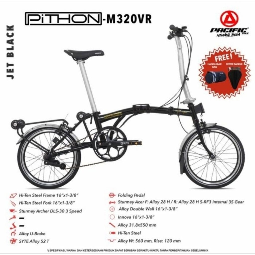 Sepeda Pacific Pithon trifold