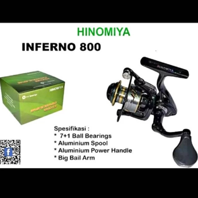 REEL HINOMIYA INFERNO | 800 | POWER HANDLE | 7+1 BALL BEARINGS