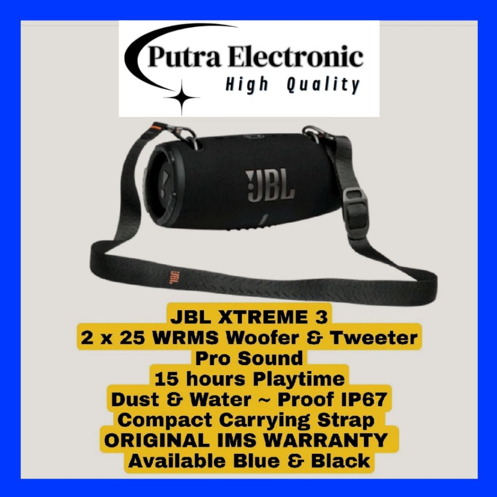 JBL XTREME 3 PORTABLE SPEAKER BLUETOOTH ORIGINAL IMS WARANTY