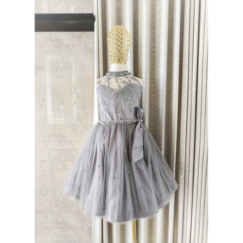 Dark Grey Dress/ DRESS PESTA ANAK