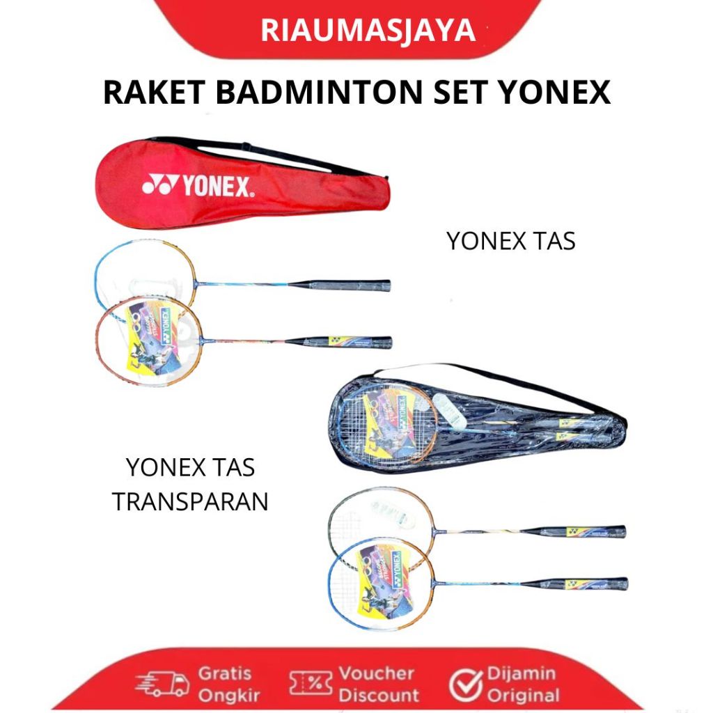 RAKET BADMINTON SET +TAS YONEX