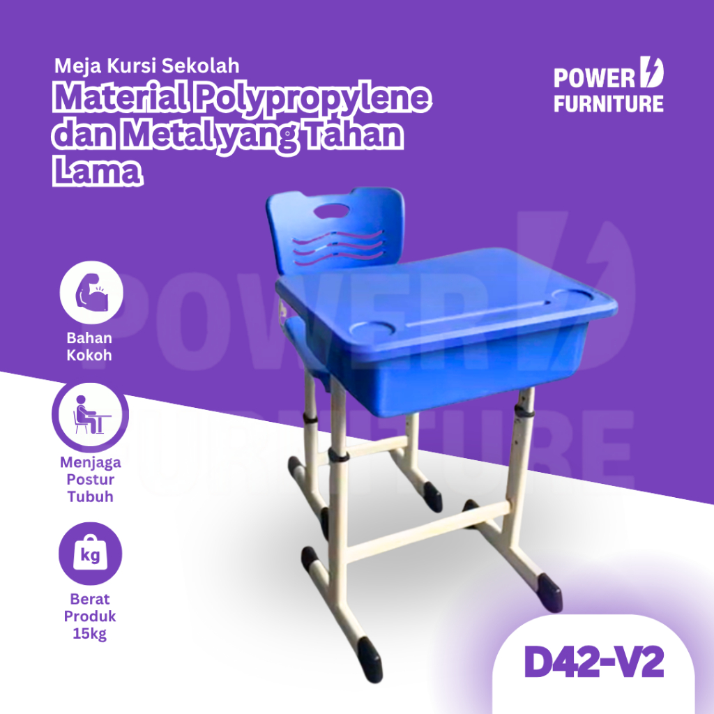Meja Sekolah Modern D42 - Meja Kursi Sekolah | Set Meja Kursi Sekolah
