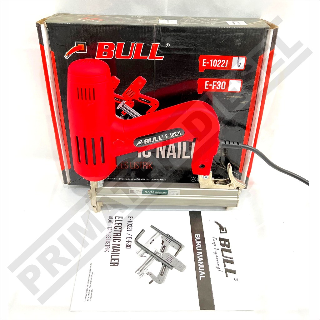 (BULL E1022J) Mesin Staples Paku Tembak U Listrik BULL 1022J / Electric Nailer Gun Paku Tembak Stapl