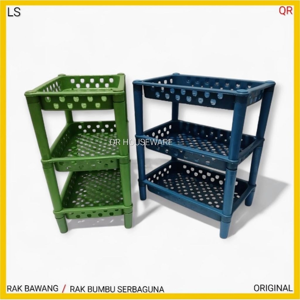 Rak Bawang / Rak Bumbu / Rak Serbaguna Plastik Susun 3