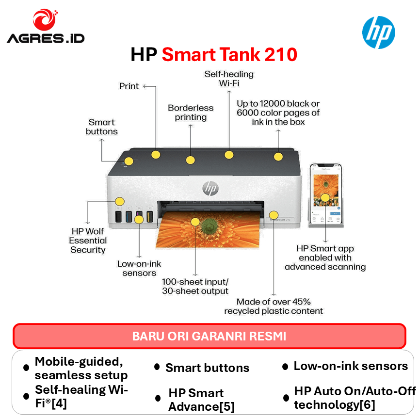 HP Smart Tank 210 Wi Fi Printer