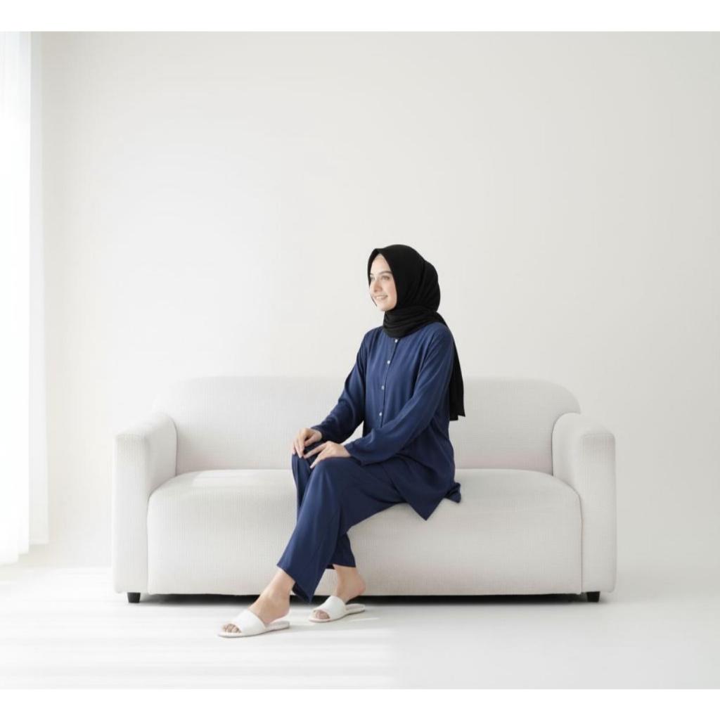 Senyum Pajama Milan Set Setelan Baju Tidur Wanita Piyama Dewasa Pakaian Tidur Piyama Set Piyaman Wan