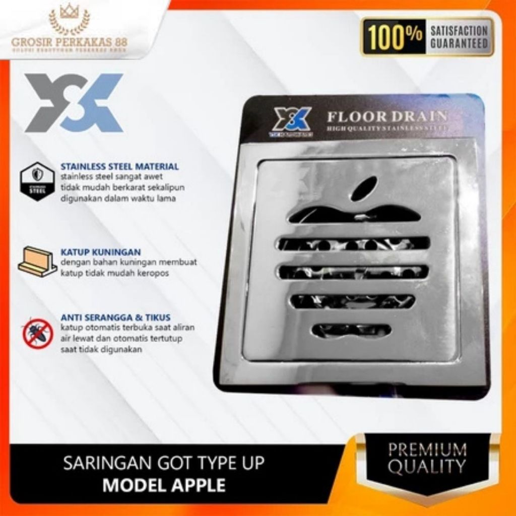 Saringan Got Kamar Mandi Floor Drain Anti Kecoa Bau Afur Stainless Ysk