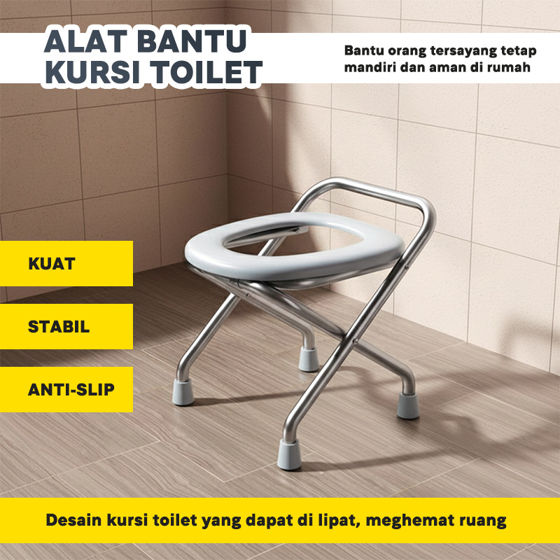 ALAT BANTU KURSI TOILET | KURSI KLOSET BANTU STAINLESS STEEL / Alat Bantu Duduk Di toilet Jongkok / 
