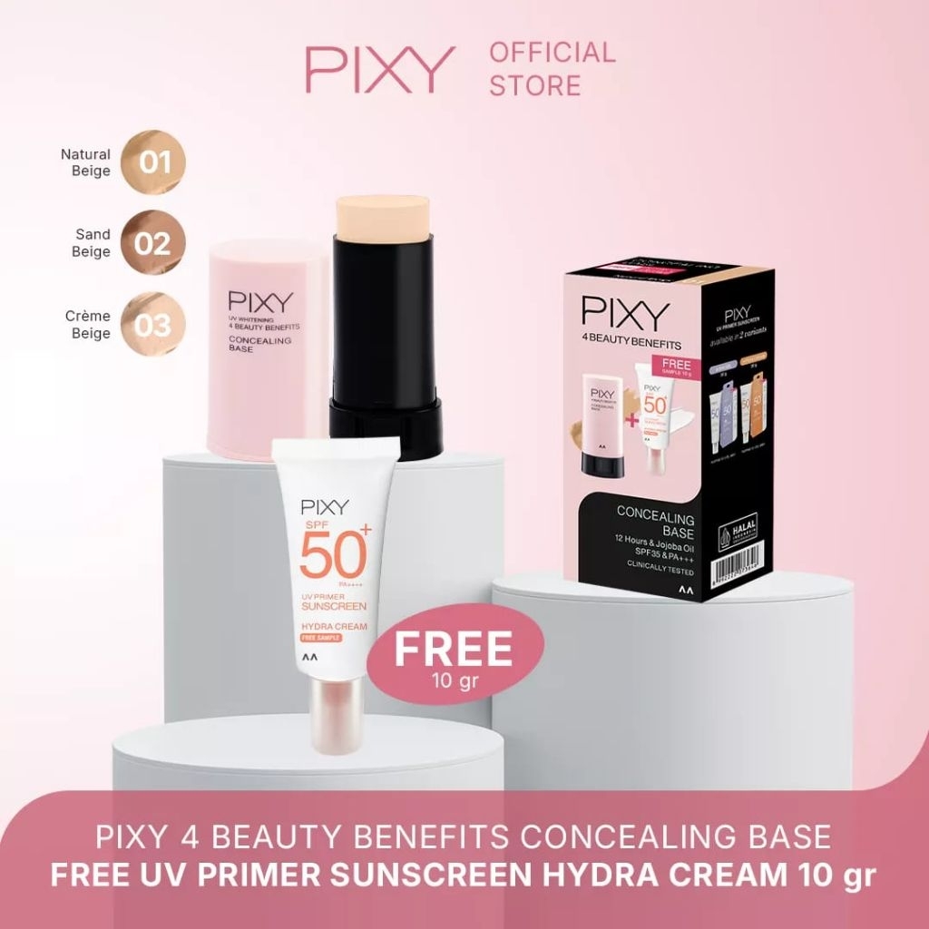 PIXY Pixy pixy - PIXY Pixy 4 Beauty Benefits Concealing Base + FREE Sample Primer  Sunscreen - Pixy 