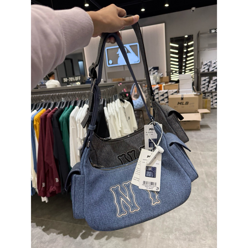 MLB Korea - NY Denim Shoulder Bag