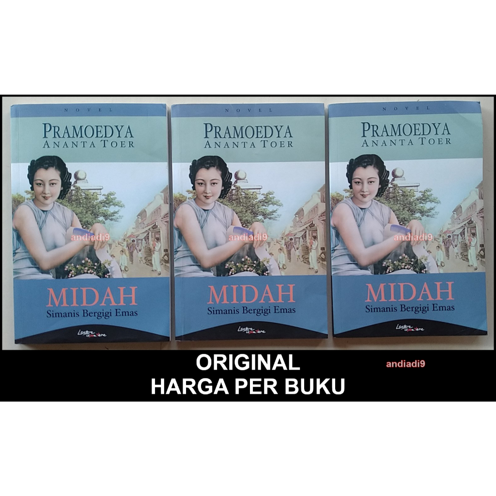 BUKU NOVEL PRAMOEDYA ANANTA TOER MIDAH SIMANIS BERGIGI EMAS ORIGINAL ASLI BEKAS PERPUSTAKAAN