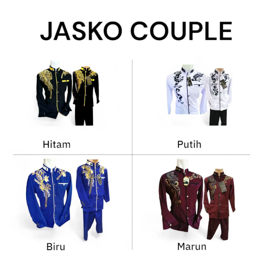 JASKO BORDIR DEWASA DAN SETELAN ANAK JAS KOKO PRIA MUSLIM COUPLE KELUARGA SERAGAM